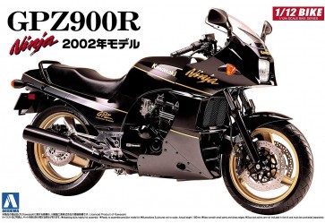 Aoshima 1/12 motorcycle 5 Kawasaki GPZ 900R Ninja '02 model (black) plastic kit , AOS42878, by AOSHIMA