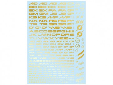 HI Q PARTS TR Decal 3 Alphabet Gold (1pc.), HIQ73905, by HI Q PARTS