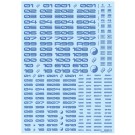 HI Q PARTS TR DECAL 3 NUMBER BLUE (1PCS)  , HIQ74926, by HI Q PARTS