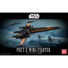 BANDAI  Star Wars Plastic Model Kit 1/72 Poe's X-Wing Fighter, BAN05008, by BANDAI