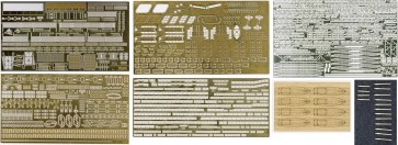 Fujimi 1/350 Ship Model Series No.5 EX-201 Imperial Japanese Navy Aircraft Carrier Zuikaku Photo-etched Parts Set (w/Metal Barrel), FUJ00963, by FUJIMI
