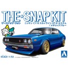 Aoshima 1/32 The Snap Kit No.18-SP4 Nissan C110 Skyline GT-R Custom (Metallic Blue), AOS66898, by AOSHIMA