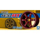 Aoshima 1/24 Volk Racing TE 37 RT 18 inch  (4 wheels & tires), AOS53027, by AOSHIMA