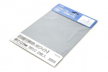 Wave Material series plastic plate [with calibrated: white] B5 gray thickness 0.5 mm 2 pieces OM402, WAV23022, by WAVE