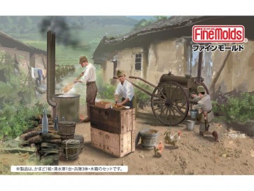 Fine Molds 1/35 Japanese Imperial Army Field Kitchen Set Type 97 Water Boiler, FIN50613, by Fine Molds