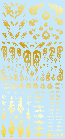HI Q PARTS Tattoo Decal 03 "Fire" Gold (1 piece) , HIQ73233, by HI Q PARTS