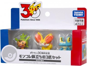 TAKARA TOMY Pokemon 30th Anniversary Moncolle Journey Set of 3 Kalos Region, TAK98683, by TAKARA TOMY