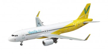 Hasegawa 1/200 Vanilla Air Airbus A320 plastic kit  , HAS07434, by HASEGAWA