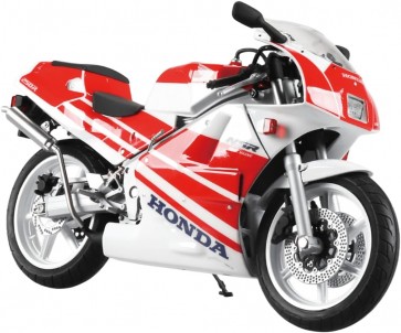 Aoshima SKYNET 1/12 Complete Motorcycle Model Honda NSR250R '89 Ross White x Fighting Red, AOS12137, by AOSHIMA