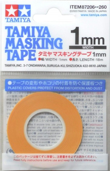 Tamiya Tamiya Make-up Materials No.206 Tamiya Masking Tape 1mm, TAM77274, by TAMIYA