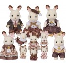 Epoch Sylvanian Families Chocolate Rabbit Family Anniversary Set, EPC59359, by Epoch