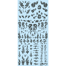 HI Q PARTS Tattoo Decal 03 "Fire" Tattoo Gray (1 piece) , HIQ73202, by HI Q PARTS