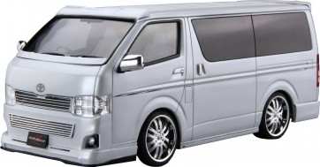 Aoshima 1/24 the tuned car No.28 Silk Blaze TRH 200 V Hiace Ver III '10 (Toyota) plastic kit, AOS53591, by AOSHIMA