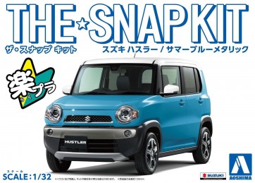 Aoshima 1/32 The Snap Kit No.01-D SUZUKI HUSTLER (SUMMER BLUE METALLIC)  , AOS58336, by AOSHIMA