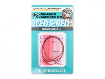 HI Q PARTS ONE-TOUCH CONNECTOR LED SERIES VOL.2: PREWIRED EXTREMELY SMALL LED LAMP RED (2PCS)  , HIQ74612, by HI Q PARTS