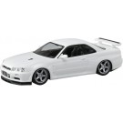 Aoshima 1/32 Raku-Pla Snap Kit No.12CU-WP Nissan R34 Skyline GT-R Custom Wheel (White Pearl), AOS02777, by AOSHIMA
