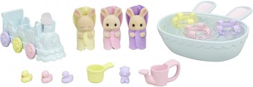 Epoch Sylvanian Families Miruku Rabbit Mitsugo-chan Daisuki Bathroom Set, EPC49541, by Epoch