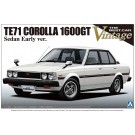 Aoshima 1/24 Toyota TE71 Corolla Sedan 1600 GT Early Type plastic kit , AOS08744, by AOSHIMA