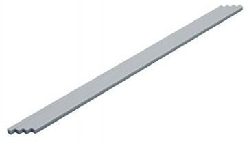 Wave Material series Plastic material square rod [gray] 4.0 mm 4 pieces OM394, WAV23442, by WAVE