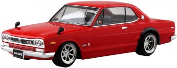Aoshima 1/32 The Snap Kit No.09-SP3 Nissan Skyline 2000GT-R Custom Wheel (Red), AOS64726, by AOSHIMA