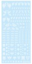 HI Q PARTS 1/12 TATTOO DECAL 01 HEART CLEAR WHITE (1PCS)  , HIQ74483, by HI Q PARTS