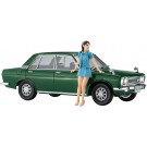 Hasegawa 1/24 Datsun Bluebird 1600 SSSw/60's Girls Figure  , HAS22770, by HASEGAWA