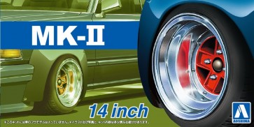 Aoshima 1/24 Mark Ⅱ 14 inch Plastic kit   (4 wheels & tires), AOS53881, by AOSHIMA