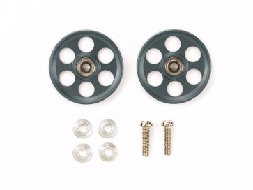 Tamiya Mini 4WD Grade Up Part HG LIGHTWEIGHT 19MM ALUMINUM BALL-RACE ROLLERS (RINGLESS/GUN METAL) , TAM54544, by TAMIYA