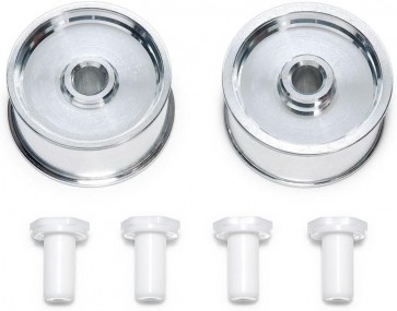 Tamiya [MINI 4WD SPECIAL PROJECT] Mini 4WD Grade Up Part HG Heavy Aluminum Wheels for Low-Profile Tires II (Reversible, 2pcs.), TAM56609, by TAMIYA