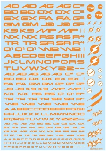 HI Q PARTS TR Decal 3 Alphabet Orange (1 piece) , HIQ73615, by HI Q PARTS