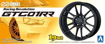 Aoshima 1/24 S Parts Tire & Wheel Set 149 Enkey GTC 01 RR , AOS09048, by AOSHIMA