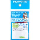 HI Q PARTS LUMI DOME 2 Fluorescent Green 2.5mm (10pcs), HIQ79495, by HI Q PARTS