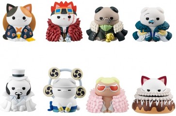 MegaHouse MEGA CAT PROJECT ONE PIECE: Nyan Peace Nyan! Luffy and His Rival Hand Edition: 1Box (8pcs), MEG33847, by MEGAHOUSE