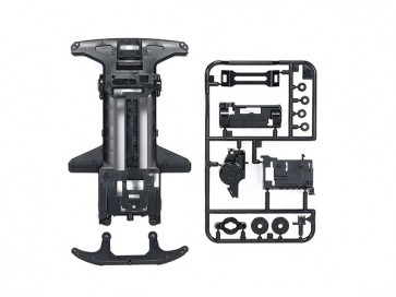 Tamiya Mini 4WD Grade Up Part Mini 4WD SUPER TZ-X CHASSIS (BLACK) FULLY COWLED 25TH ANNIVERSARY  , TAM51277, by TAMIYA