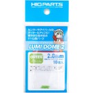 HI Q PARTS LUMI DOME 2 Fluorescent Green 2.0mm (10pcs), HIQ79501, by HI Q PARTS