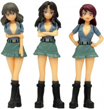 Platz 1/35 Girls und Panzer das Finale Blue Division High School Figure Set (El/Viridiana/Tristana)  , PLZ67804, by PLATZ