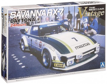 Aoshima 1/24 The Best Car vintage MAZDA RX-7 SAVANNA DAYTONA 24HOURS 1979  , AOS47453, by AOSHIMA