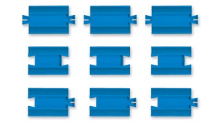 TAKARATOMY Plarail 1/4 straight rail (3 each of 3 types) R - 20 , TAK50541, by TAKARA TOMY