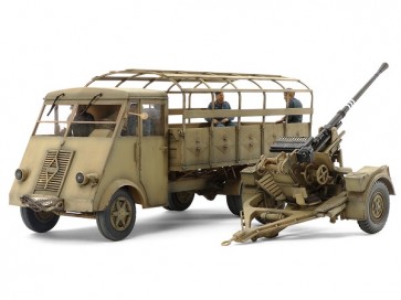 Tamiya MM series 1/35 GERMAN 3.5TON TRUCK AHN w/3.7cm FLAK 37 AA GUN , TAM24101, by TAMIYA