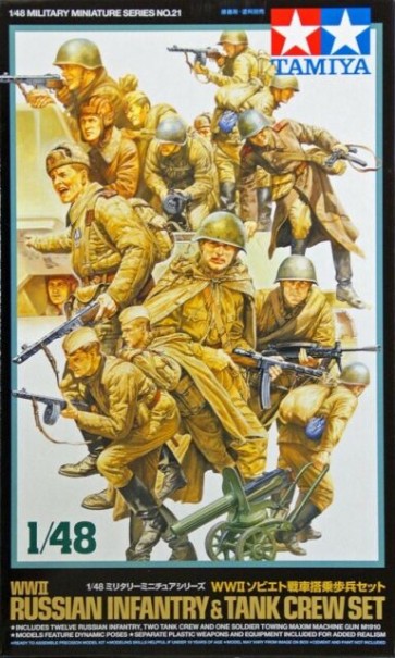 TAMIYA 1/48 Soviet Tank boarding Infantry set, TAM32521, by TAMIYA