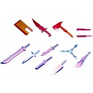 Kotobukiya WEAPON UNIT 34EX KNIFE SET SPECIAL EDITION (POLARIZATION RED & BLUE) , KBY12435, by KOTOBUKIYA