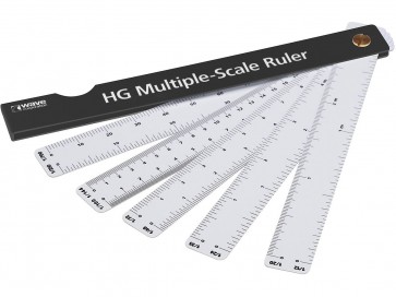 Wave Wave Parts Tool Series HG Multiple-Scale Ruler, WAV80749, by WAVE