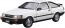 Aoshima 1/24  the model car No.85 TOYOTA AE85 COROLLA LEVIN 1500SR '85  , AOS59685, by AOSHIMA