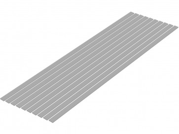 Wave Plastic Material (Gray) Shredded Board 1.0 x 6.0 mm 10pcs, WAV24869, by WAVE