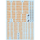 HI Q PARTS TR Decal 3 Number Orange (1 piece) , HIQ73608, by HI Q PARTS
