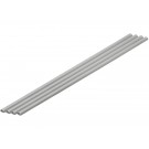 Wave Plastic = Material (Gray) Half Pipe 3 x 6 mm 4pcs, WAV24548, by WAVE