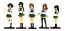 Platz 1/35 Girls & Panzer Ansho Team Figure Set plastic kit , PLZ19049, by PLATZ