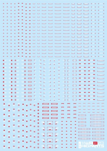 HI Q PARTS 1/144 RB03 Caution Decals White & Red (1 Sheet), HIQ89647, by HI Q PARTS