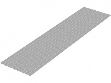 Wave Plastic Material (Gray) Shredded Board 0.3 x 6.0 mm 10pcs, WAV24661, by WAVE