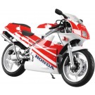 Aoshima SKYNET 1/12 Complete Motorcycle Model Honda NSR250R '89 Ross White x Fighting Red, AOS12137, by AOSHIMA
